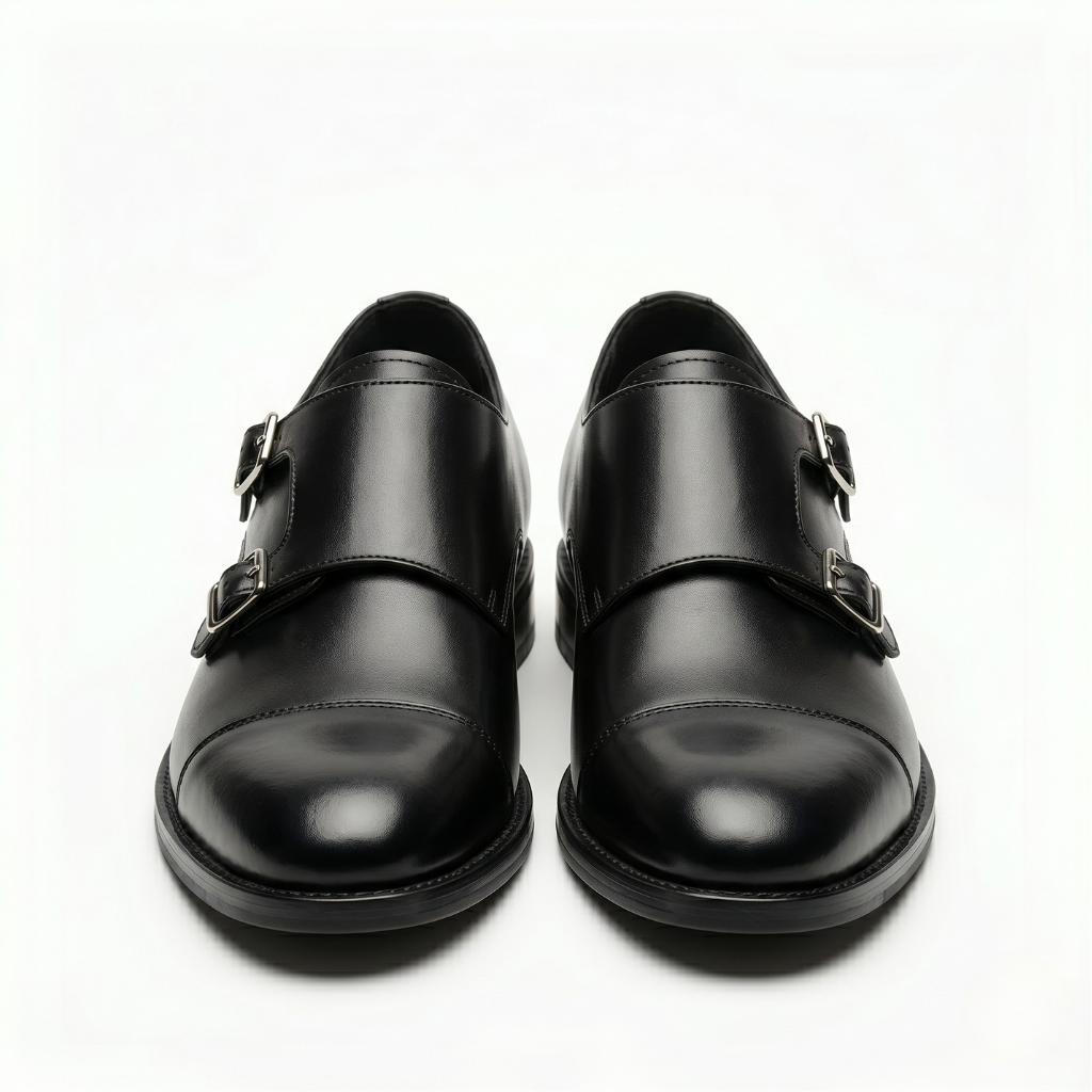 The Regent Synthetic Leather Monk Strap Shoes