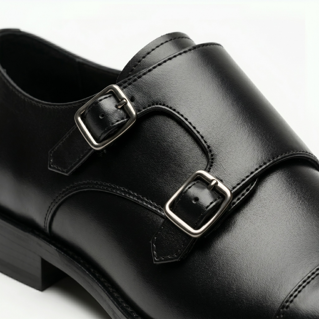 The Regent Synthetic Leather Monk Strap Shoes