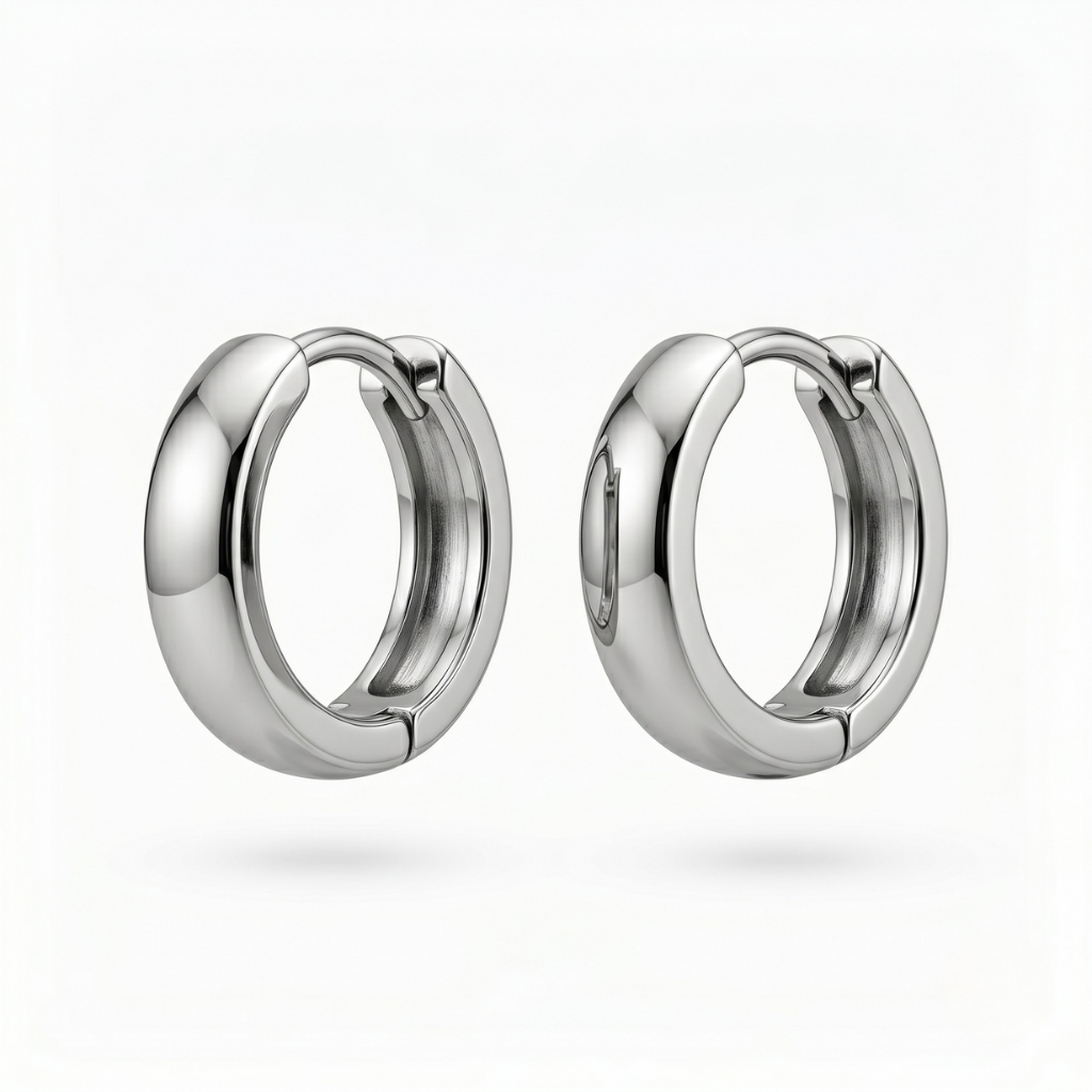 The Richmond Premium Steel Huggie Hoops