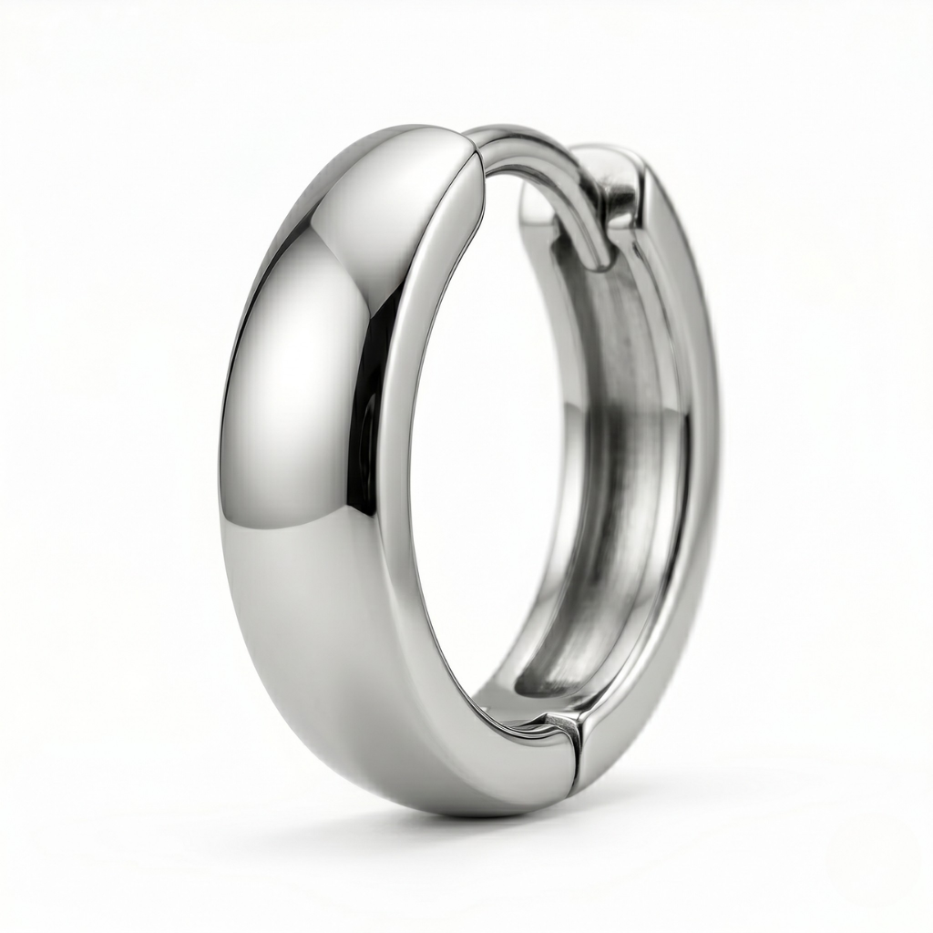The Richmond Premium Steel Huggie Hoops