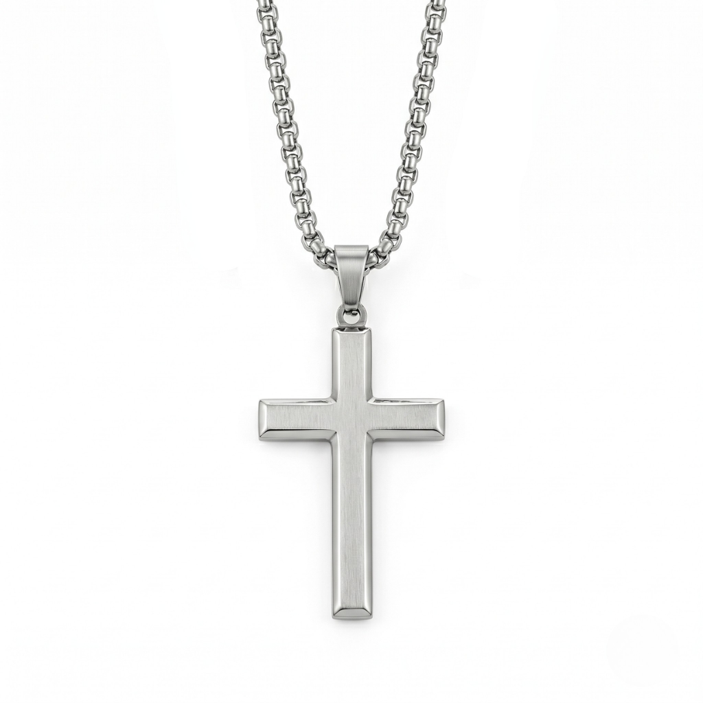 Minimalist Stainless Steel Cross Pendant