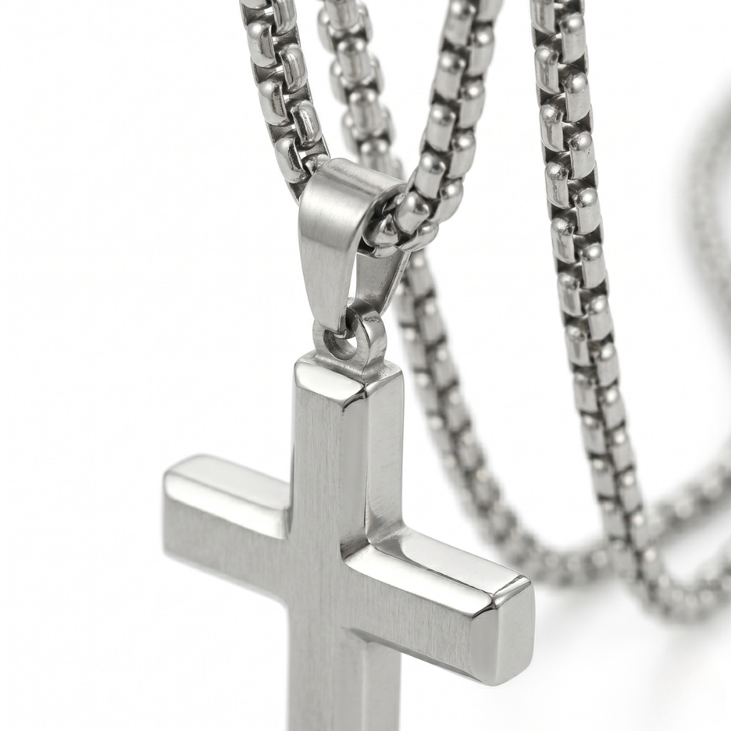 Minimalist Stainless Steel Cross Pendant
