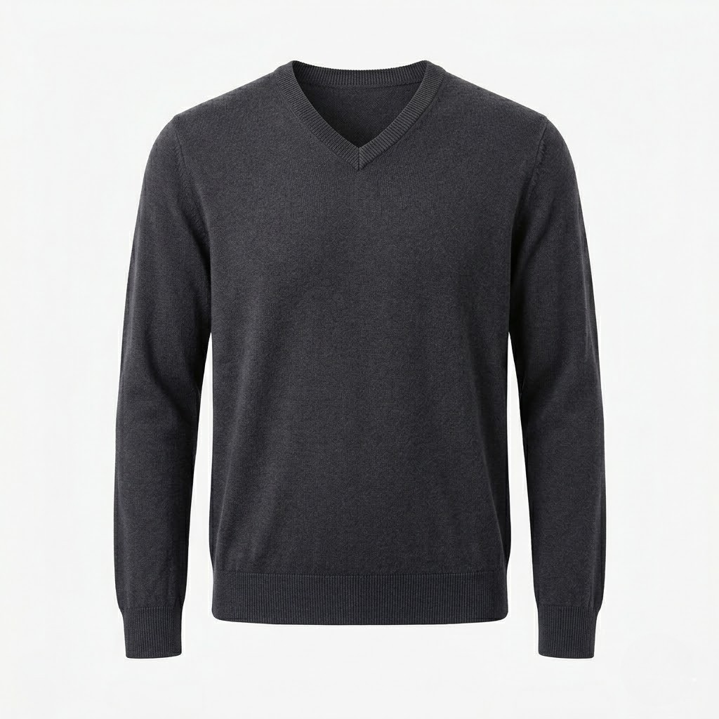 The Mayfair V-Neck Cotton Jumper